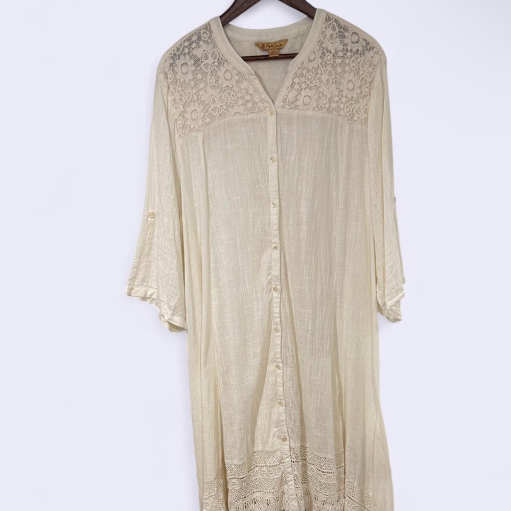 April Cornell Lace & Linen Boho Dress – Size W2